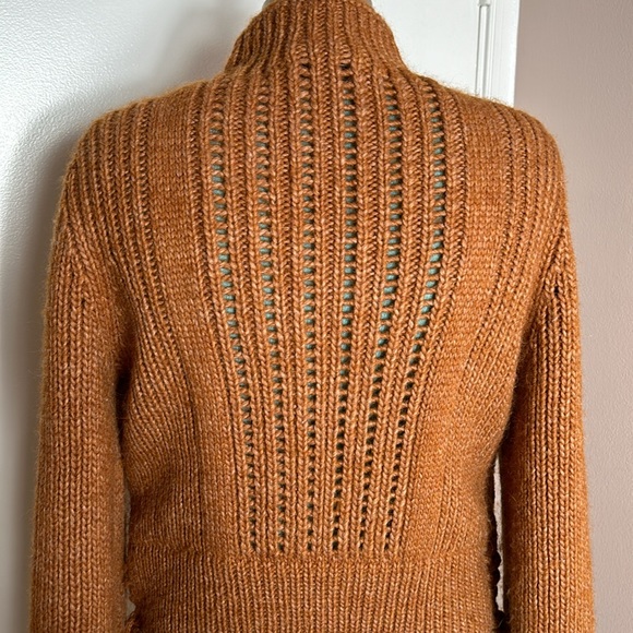& other stories zip cardigan brown chunky size US small - Picture 11 of 16